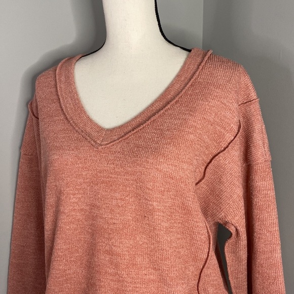 Wishlist Pink Cropped V Neck Sweater S/M - Picture 2 of 6